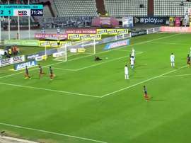 Adrian Arregui scored a great free-kick for DIM at Once Caldas in the Copa Colombia. DUGOUT