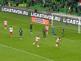 Moses has his first Spartak goal. DUGOUT