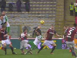 Il calcio piazzato di Pulgar. Dugout