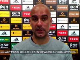 Pep talks about the virus. DUGOUT