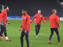 Timo Werner s'entraîne avec le RB Leipzig. DUGOUT