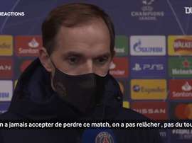 Thomas Tuchel: 'Nous ne sommes pas encore qualifiés, il reste encore une marche à franchir'. Dugout