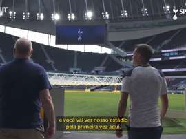 Reguilón se impressiona com estádio do Tottenham. DUGOUT
