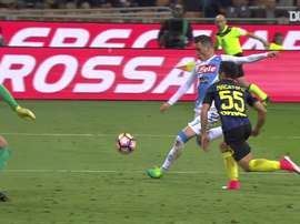 Callejon segnò l'unica rete delle partita. Dugout