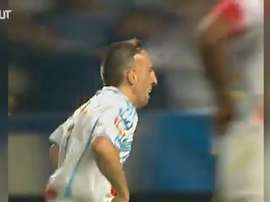 Le tir surpuissant de Franck Ribery. DUGOUT