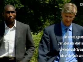 Campbell moved from Tottenham to Arsenal. DUGOUT