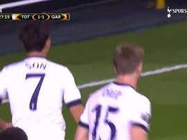 Le premier but de Son avec Tottenham. DUGOUT