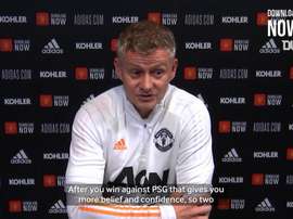 Solskjaer spoke ahead of the Chelsea match. DUGOUT