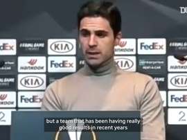 Arteta speaks ahead of the match. DUGOUT