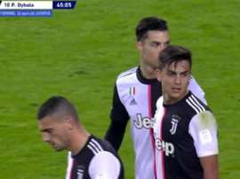 La Juve devolvió el empate al marcador. Captura/DAZN