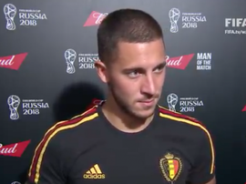 Un non proprio umile Hazard a fine partita. Twitter/FIFAWorldCup