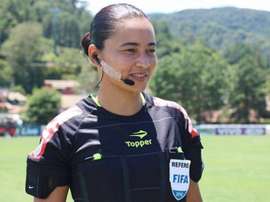 Edina Alves faz história e é alvo de elogios. EFE/Kin Saito/CBF