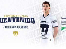 Dinenno llega a Pumas. PumasMX