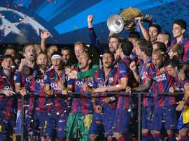 Le Barcelone célèbre sa dernière Ligue des champions. APF
