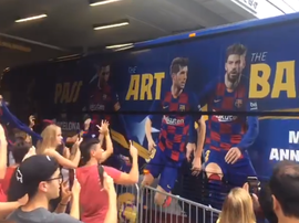 Barcelona chega a Miami sem Messi. Twitter/ellarguero