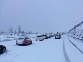 La nieve fue protagonista de la jornada. CCDCerceda