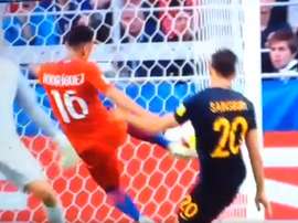 Martin Rodriguez a égalisé contre l'Australie. Gol
