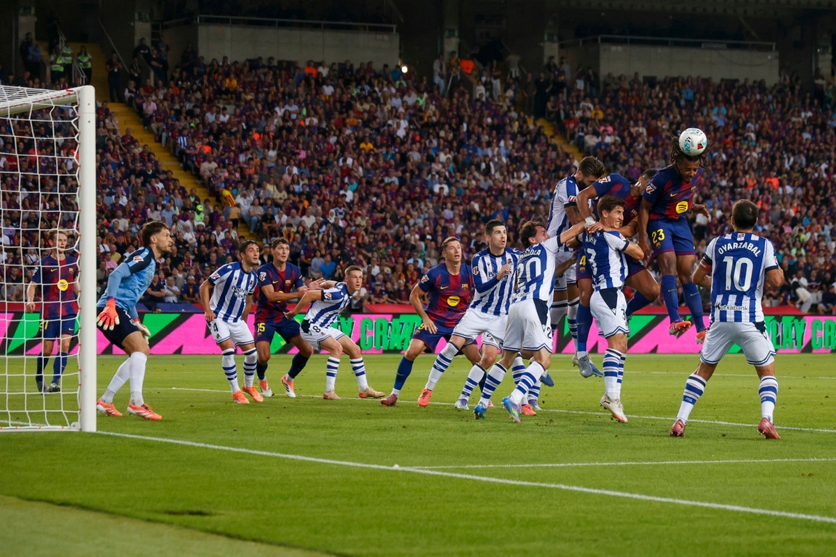 Odriozola shocks Barcelona before Kounde pulls level at Montjuic