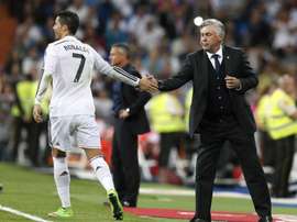 Cristiano Ronaldo e Carlo Ancelotti um reencontro esperado por muitos. EFE