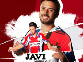 Javi Muñoz, nuevo jugador del Mirandés. Captura/Twitter/CDMirandes