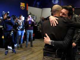 Mascherano rendido a Messi. FCBarcelona
