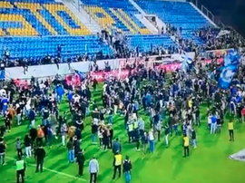 Le match est suspendu pour le moment. Capture