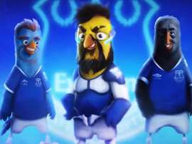 Sigurdsson, Tosun y Theo Walcott, en versión 'Angry Birds'. Twitter/Everton