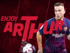 Arthur est Barcelonais. Twitter/FCBarcelona_es