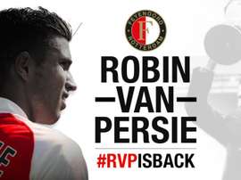 Robin van Persie é reforço de inverno do Feyenoord. Twitter/Feyenoord