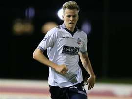 Holding in action for Bolton Wanderers. BWFC