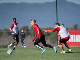 El Girona quiere volver a vencer. Twitter/GironaFC