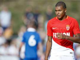 Mbappé fue el gran protagonista del duelo contra el Stoke. EFE/ValentinFlauraud