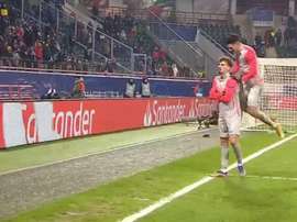 Berisha was the man of the match for Salzburg. Screenshot/MovistarLigadeCampeones