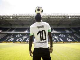 Thuram sauve le 'Gladbach avec un doublé contre Dusseldorf. Twitter/borussia_es