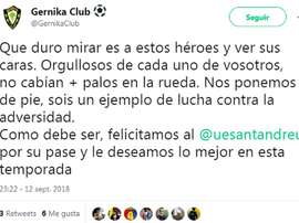 El Gernika no pasó de ronda. Twitter/GernikaClub