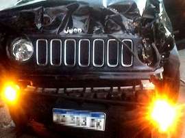El Jeep de Palacios quedó totalmente siniestro. Twitter