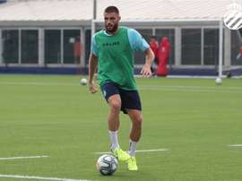 David López sigue cogiendo sensaciones. Twitter/RCDEspanyol