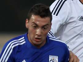El jugador de 20 años Andreas Makris, durante un partido. AFP