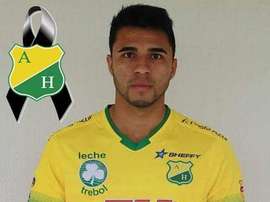 Le joueur de l'Atletico Huila Eduard Andrés Gutiérrez. AtléticoHuilaof