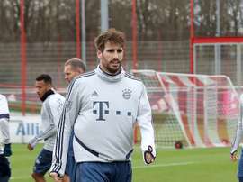 Javi Martínez sente a necessidade de público. Twitter/FCBayernES