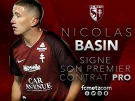 Basin ya tiene nuevo contrato. Twitter/FCMetz