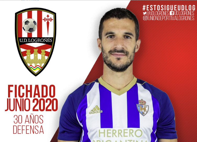 El Logroñés hizo oficial la incorporación de Zabaco hasta final de temporada. Twitter/UDLogrones