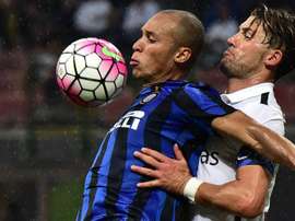 Miranda (L) could be leaving Inter this season. Twitter