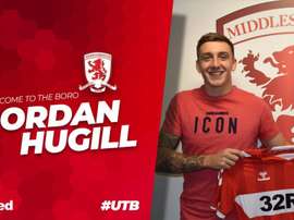 El West Ham cede una temporada a Hugill. Twitter/Boro