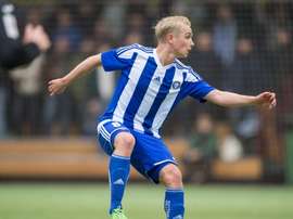 El nuevo jugador del Seinäjoen JK, Matti Klinga, en un partido cuando defendía los colores del HJK Helsinki. HJK