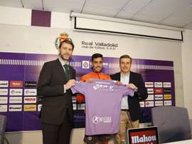 Borja Herrera llegó a Valladolid con ganas de agradar. Twitter/RealValladolid