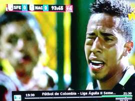 Así se le quedó el rostro al jugador 'verdolaga'. BeInSports