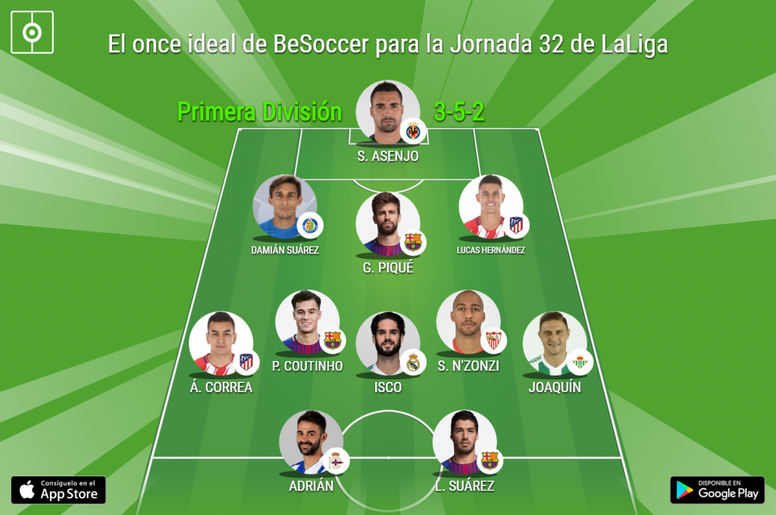 Besoccer S La Liga Team Of The Week Gameweek 32 Besoccer