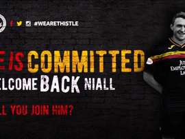 La entidad escocesa llega a un acuerdo con Keown por dos años. PartickThistleFC
