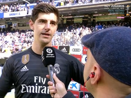 Courtois a donné son point du vu sur le match. Capture/RealMadridTV